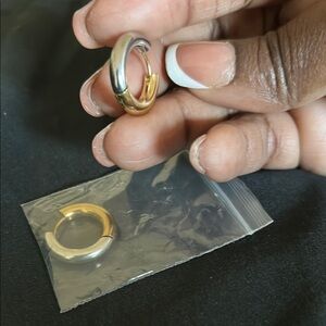 **BRAND NEW ** Gold and Silver Hoop Earring